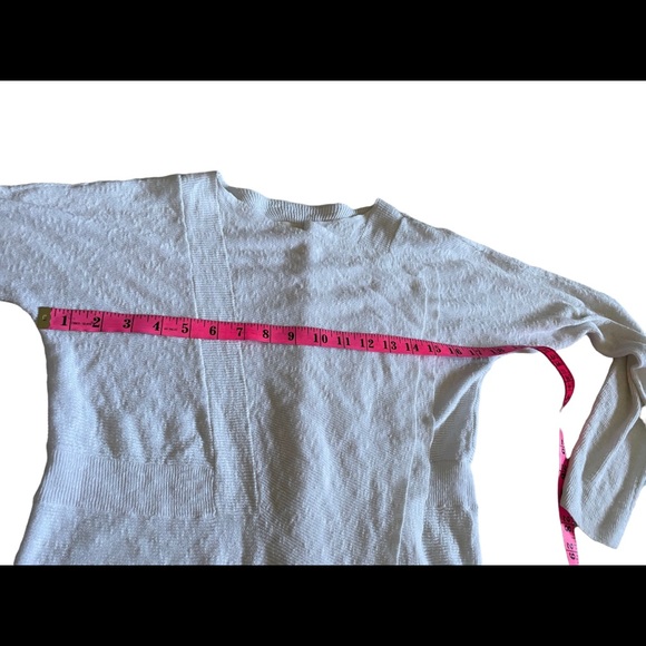 Eileen Fisher White Linen Blend Open Front Cardigan- Size Small - Picture 12 of 12